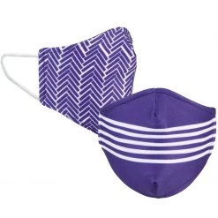 Katydid Purple And White Reversible Face Mask