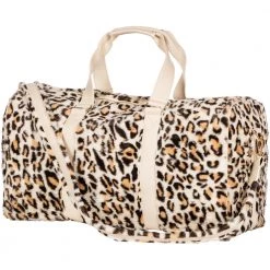 Katydid Fall & Winter Cream Leopard Faux Fur Weekender Bags