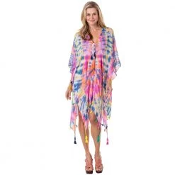 Katydid Tie Dye Collection Multicolored Tie Dye Swimsuit Cover Ups For Women