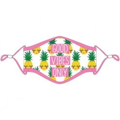 Katydid Good Vibes Only Pineapple Fashion Face Masks W/ Lanyard Discontinued