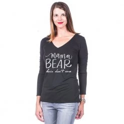 Katydid Mama Bear Hair Don't Care Long Sleeve T-Shirts
