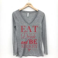 Katydid Eat Drink And Be Merry Long Sleeve T-Shirt Cocktail Collection