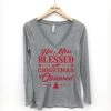 Katydid Holiday Collection Hot Mess Blessed And Christmas Obsessed Long Sleeve T-Shirt