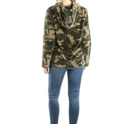 Katydid Camo Faux Fur Fleece Pullover With Hoodie Fall & Winter