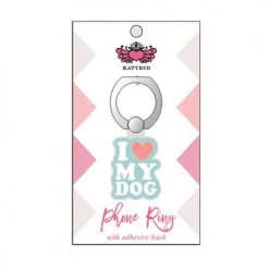 Katydid I Love My Dog Phone Ring Holder & Stand
