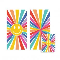Katydid Sunshine Happy Face Quick Dry Beach Towel
