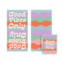 Katydid Good Vibes Repeat Quick Dry Beach Towel New