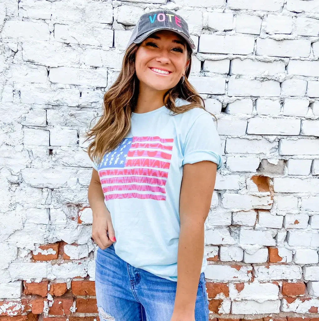 Katydid State Love Collection USA Flag Women's T-Shirt