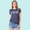 Katydid My Heart Belongs To My Dog Graphic Tees