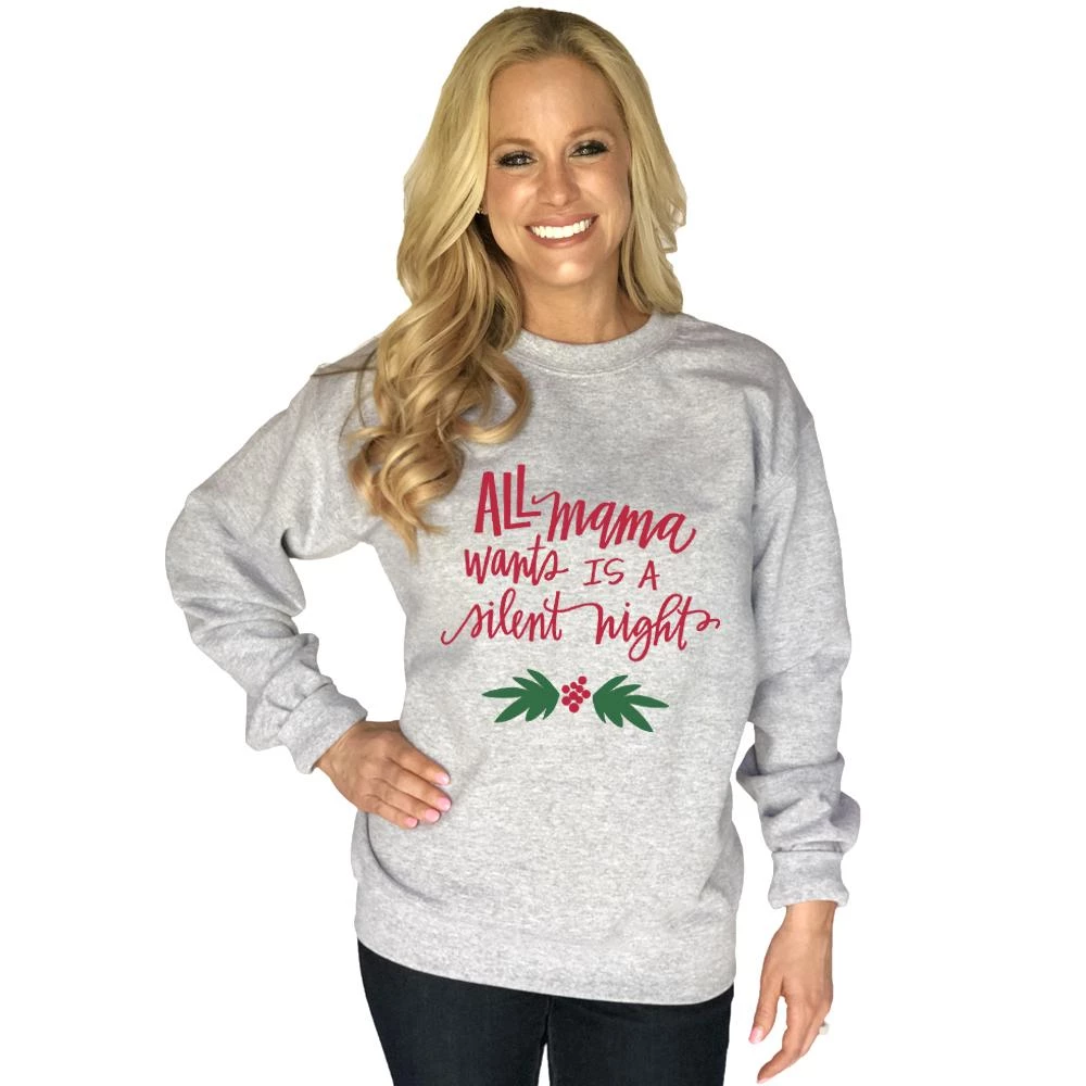Katydid All Mama Wants Is A Silent Night Women's Sweatshirt