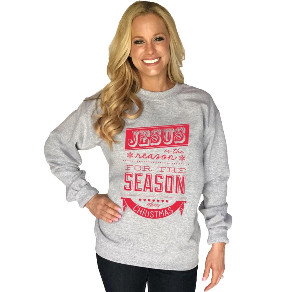 Katydid Holiday Collection Jesus Is The Reason For The Season Women's Sweatshirt