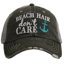Katydid Vacay Getaway Collection Beach Hair Don't Care Trucker Hat With Anchor