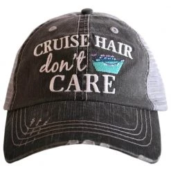 Katydid Cruise Hair Don't Care Trucker Hat Vacay Getaway Collection