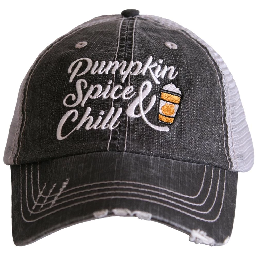 Katydid Holiday Collection Pumpkin Spice And Chill Trucker Hat