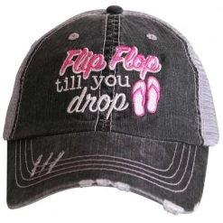 Katydid Flip Flop Till You Drop Trucker Hat Vacay Getaway Collection
