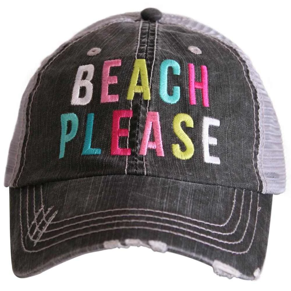 Katydid Beach Please (MULTICOLORED) Trucker Hat Vacay Getaway Collection