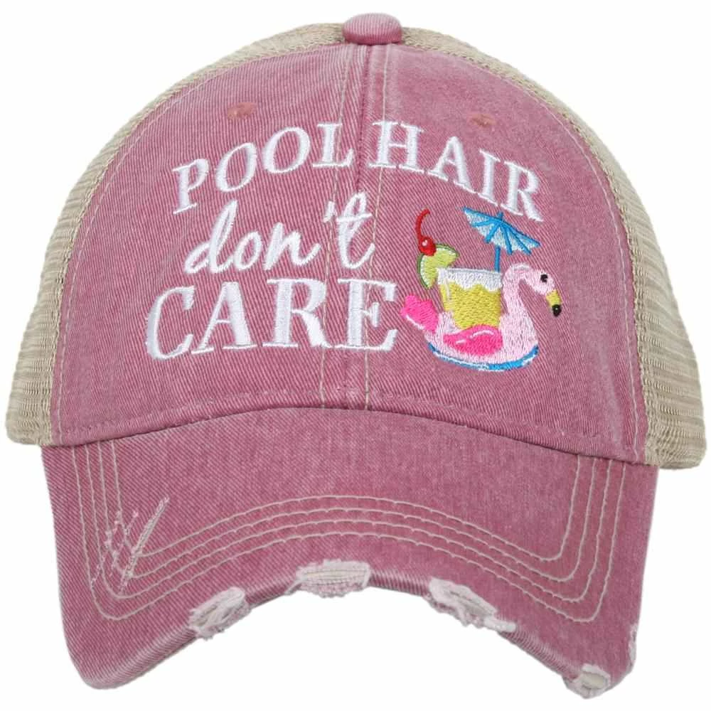 Katydid Pool Hair Don't Care (SWAN FLOAT) Trucker Hat Vacay Getaway Collection