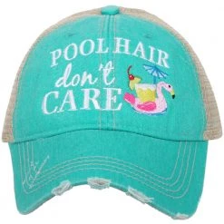 Katydid Pool Hair Don't Care (SWAN FLOAT) Trucker Hat Vacay Getaway Collection