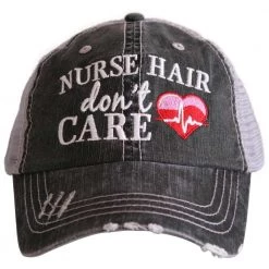 Katydid Hair Don't Care Collection Nurse Hair Don't Care Trucker Hat