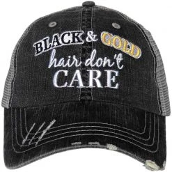 Katydid Black And Gold Hair Don't Care Trucker Hats Hair Don't Care Collection