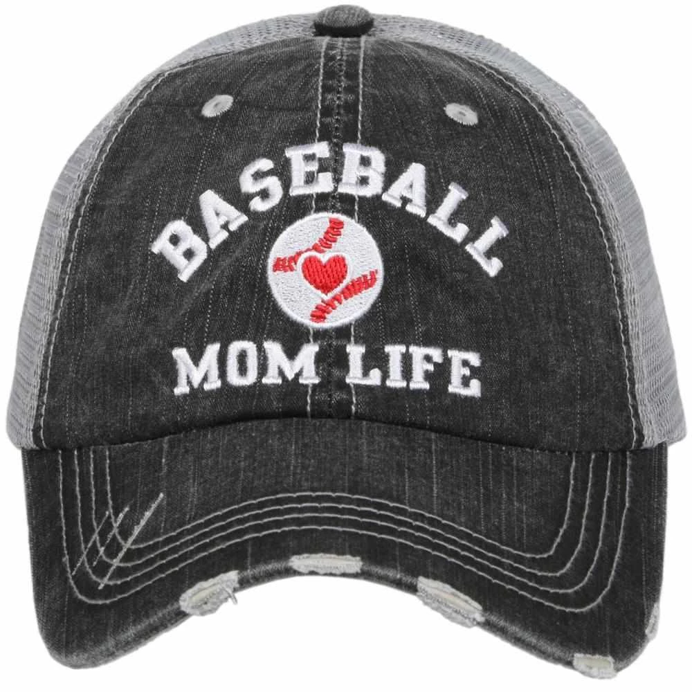Katydid Baseball Mom Life Trucker Hats
