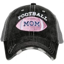Katydid Mom Life Collection Pink Football Mom Trucker Hats