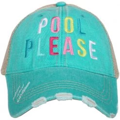 Katydid Pool Please Women's Trucker Hats Vacay Getaway Collection