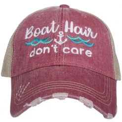 Katydid Boat Hair Don’t Care Women's Trucker Hats Vacay Getaway Collection