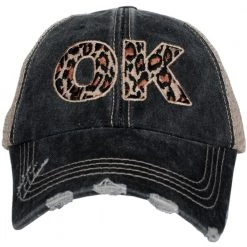 Katydid State Love Collection OK Oklahoma Leopard State Women's Hat
