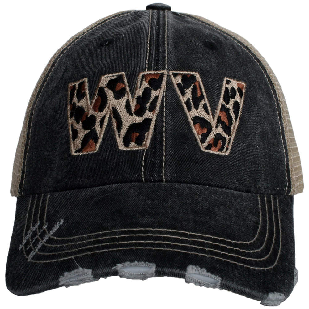 Katydid State Love Collection WV West Virginia Leopard Women's Trucker Hat