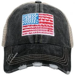 Katydid State Love Collection American Flag Women's Trucker Hats