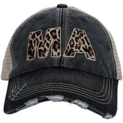 Katydid State Love Collection MA Massachusetts Leopard State Women's Trucker Hat