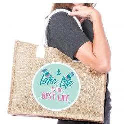 Katydid Lake Life Is The Best Life Tote Bags Vacay Getaway Collection