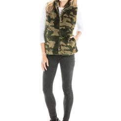 Katydid Camo Faux Fur Vest