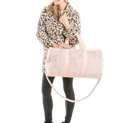 Katydid Fall & Winter Light Pink Faux Fur Weekender Bags