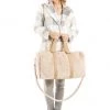 Katydid Tan Faux Fur Weekender Bags
