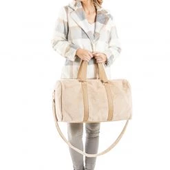 Katydid Tan Faux Fur Weekender Bags