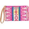 Katydid Weekend Vibes Collection Pink Wristlet With Leather Strap