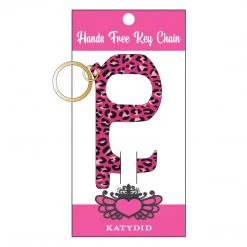Katydid Pink Leopard Hands Free Key Chain