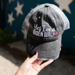 Katydid State Love Collection Yes I'm A Biden Girl Women's Trucker Hat