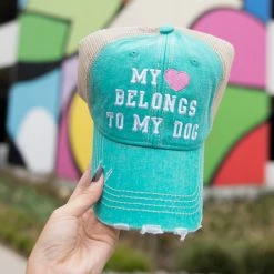 Katydid Dog & Cat Collection My Heart Belongs To My Dog Trucker Hats