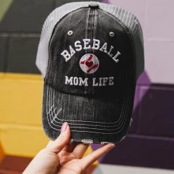 Katydid Baseball Mom Life Trucker Hats
