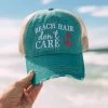 Katydid Vacay Getaway Collection Beach Hair Don't Care Trucker Hat With Anchor