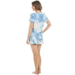 Katydid Tie Dye Collection Light Blue And White Tie Dye Loungewear Set