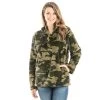 Katydid Camo Faux Fur Fleece Pullover With Hoodie Fall & Winter