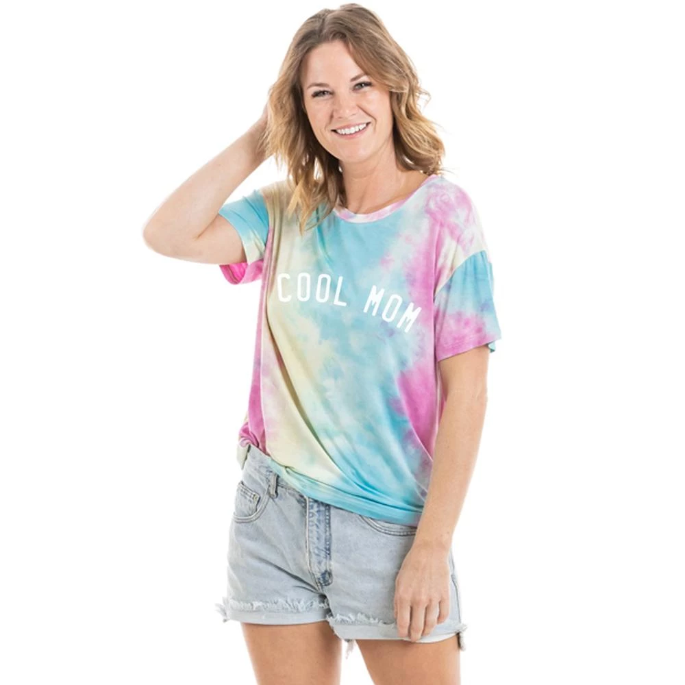 Katydid Cool Mom Women’s Tie Dye Graphic T-Shirt Tie Dye Collection