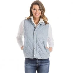 Katydid Quilted Reversible Sherpa VEST With Pockets Fall & Winter