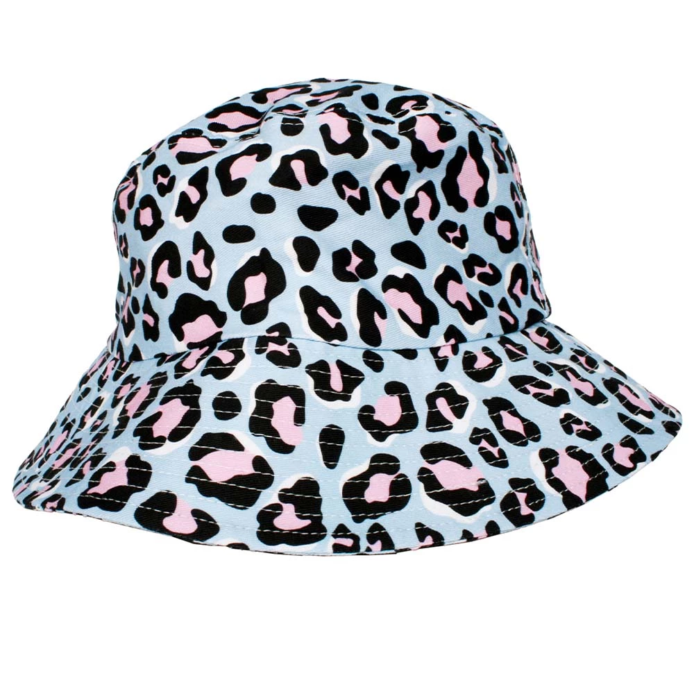 Katydid Blue Leopard Print Bucket Hats New