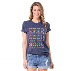 Katydid New Good Days Ahead Happy Face Graphic T-Shirt