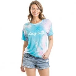 Katydid Tie Dye Collection Day Off Women’s Tie Dye Graphic T-Shirt